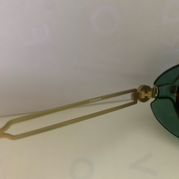 Jean Paul Gaultier Gold and Brown and Green Rare Vintage 90’s Sunglasses - Picture 8 of 16